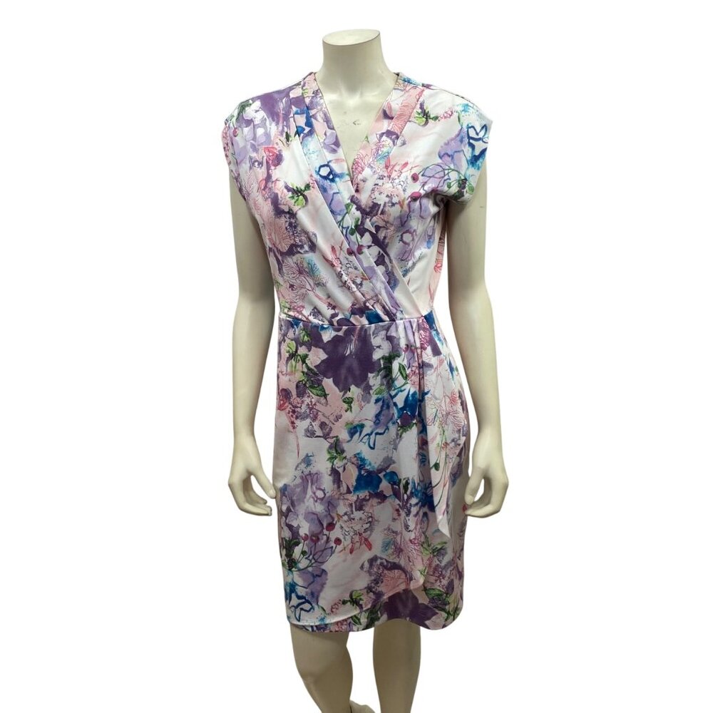 Peter Nygard Womens Floral Print Wrap Dress S